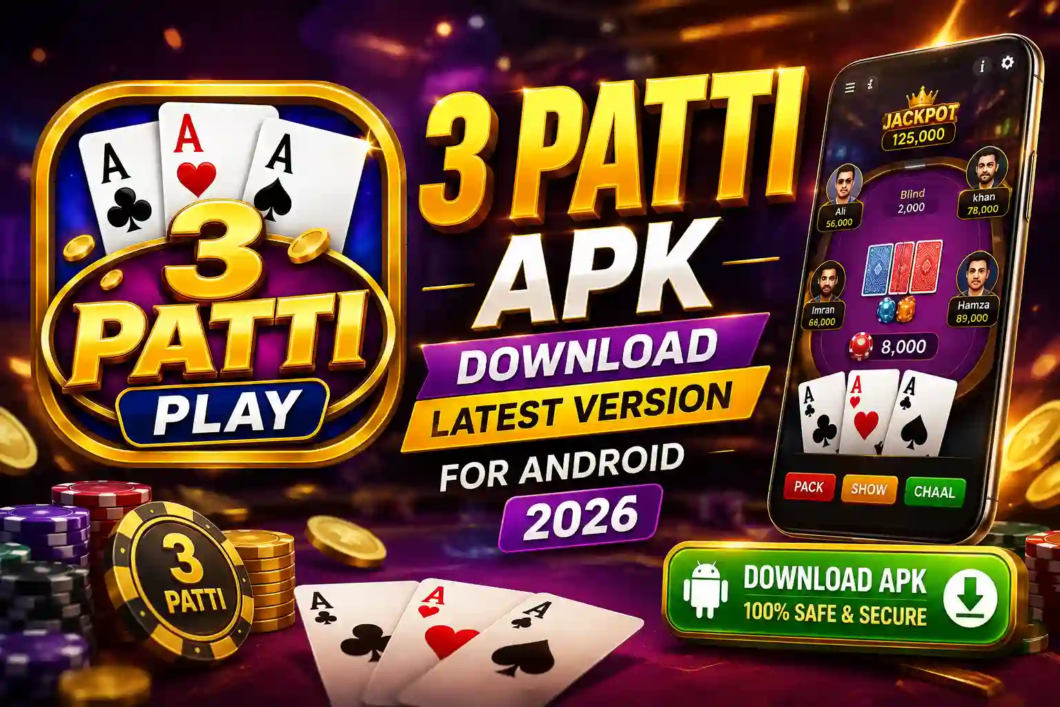 3 Patti APK Download Banner